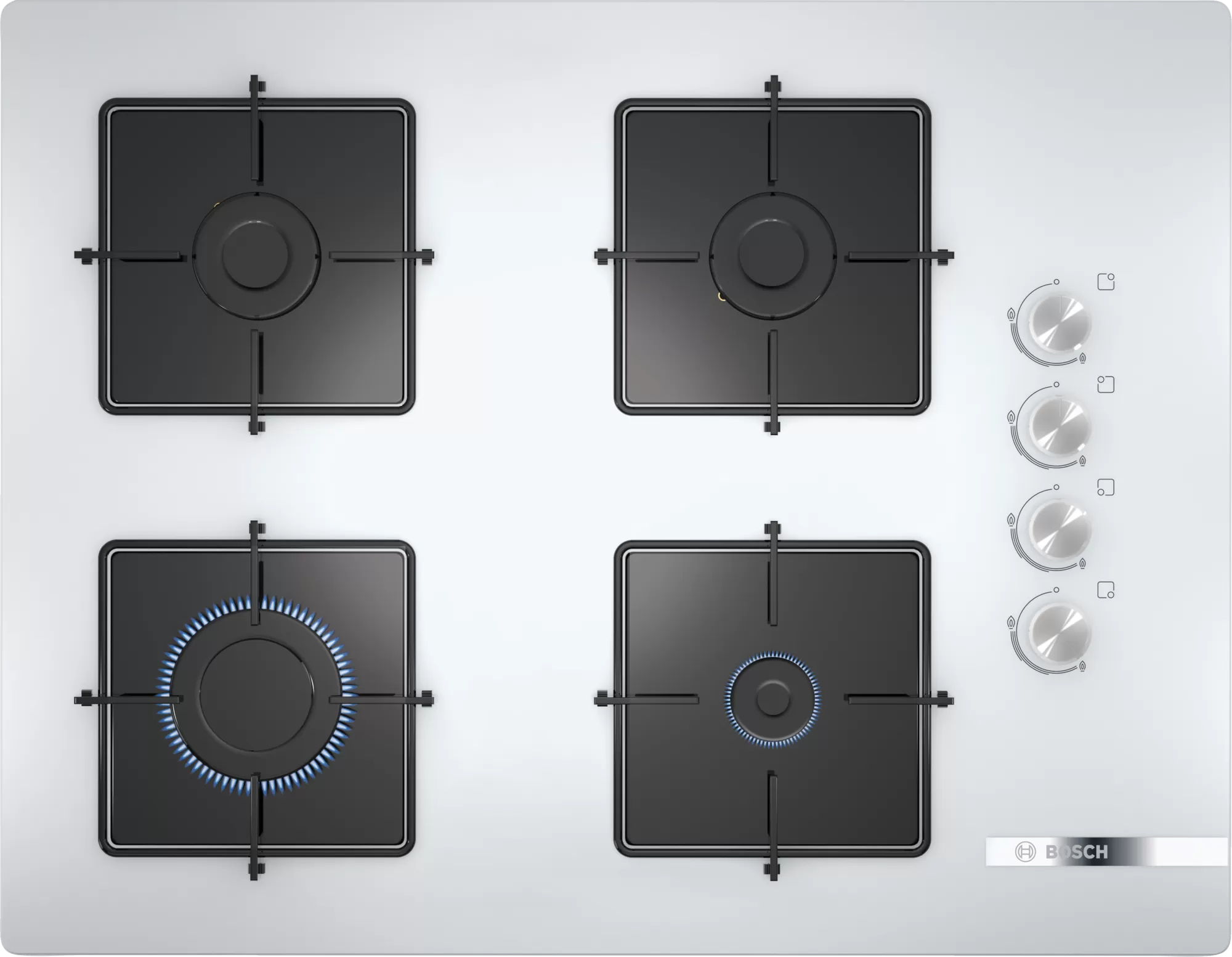 Bosch POP7C2O12O Beyaz Cam Ankastre Ocak - Lüks Ev Aletleri